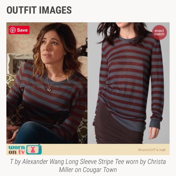 Alexander Wang Striped Long Sleeve Top - Picture 5 of 5